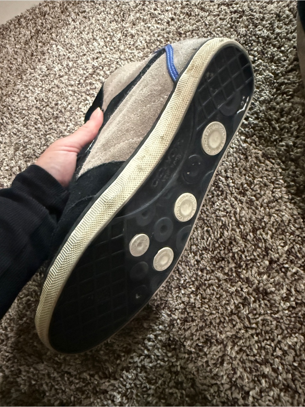 Coach Dreama Wedge Suede Sneaker Sneakers in Black and Blue - Picture 7 of 8